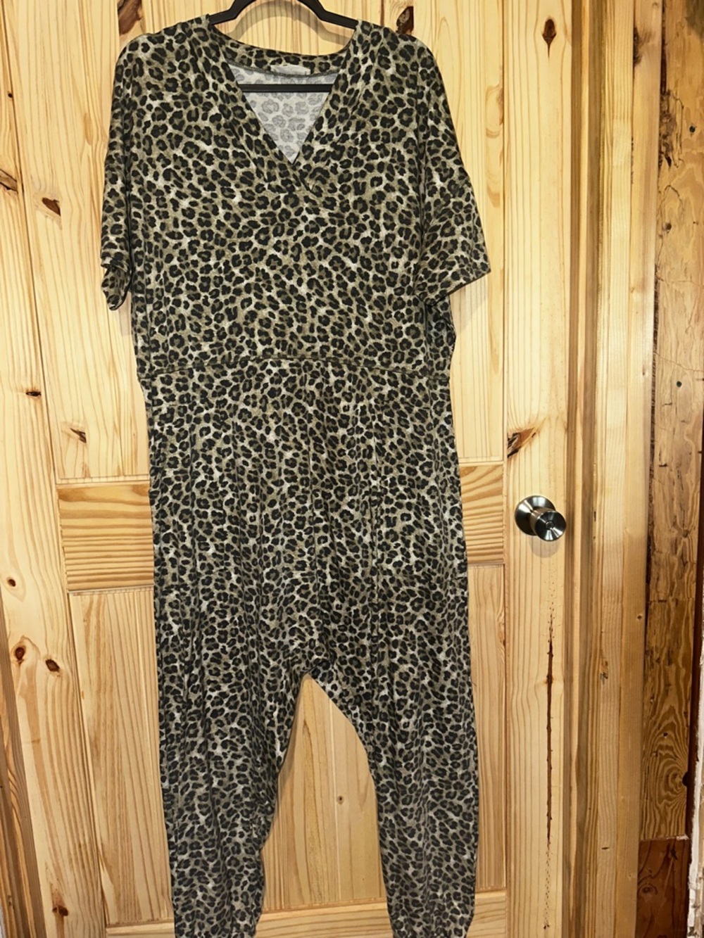 Zenana Taupe and Black Leopard romper